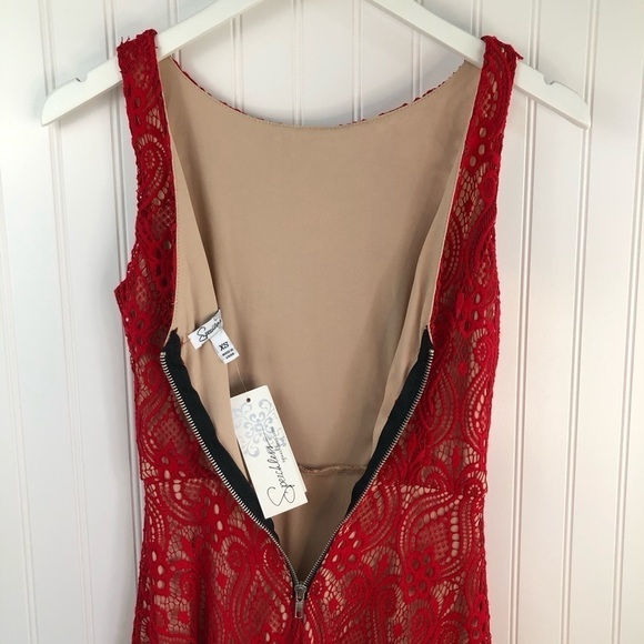 Speechless Red Lace Fit and Flare Dress Sz XS - Picture 5 of 14